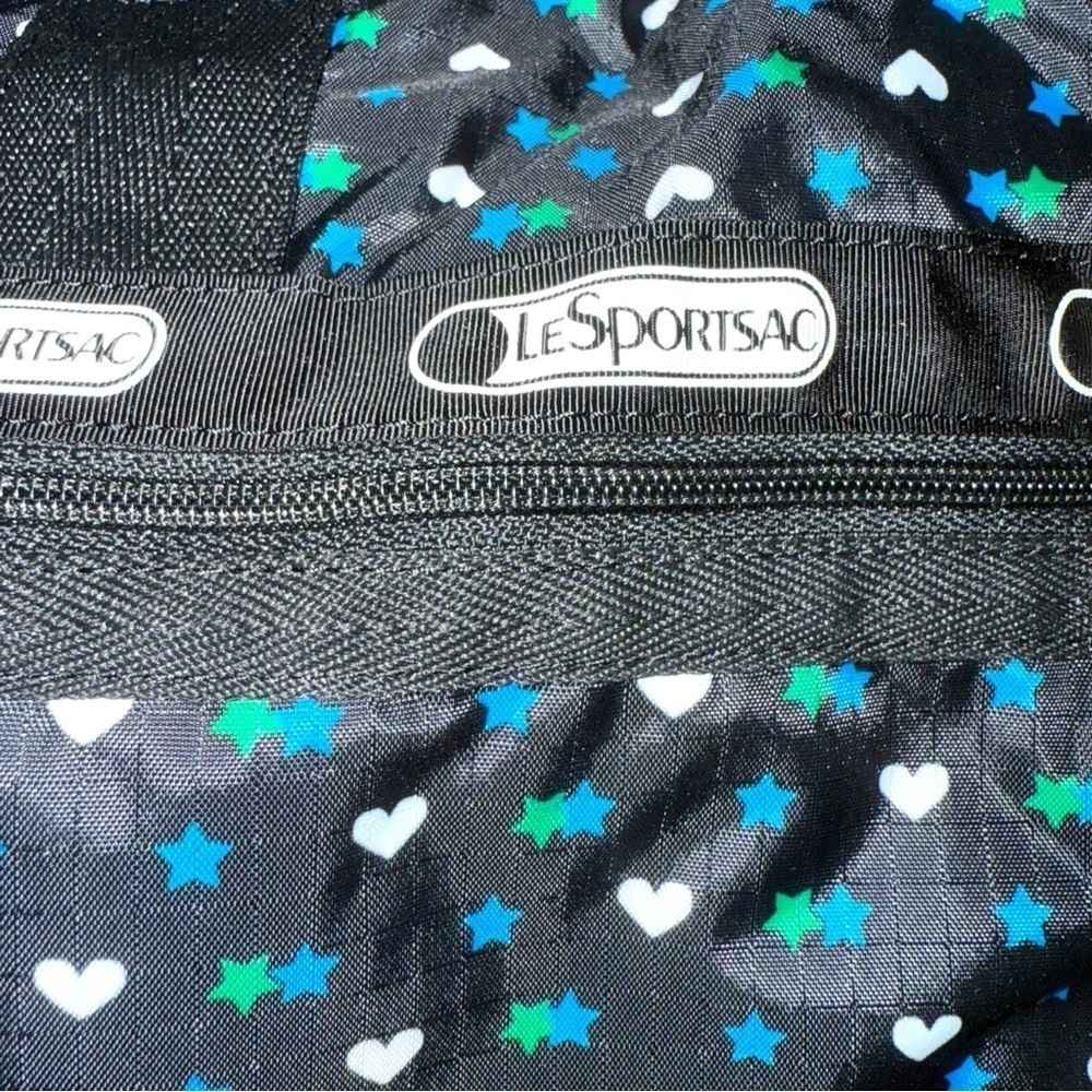 LESPORTSAC Medium Whimsical Star & Heart Duffel Bag Weekender & smaller bag - Picture 8 of 10